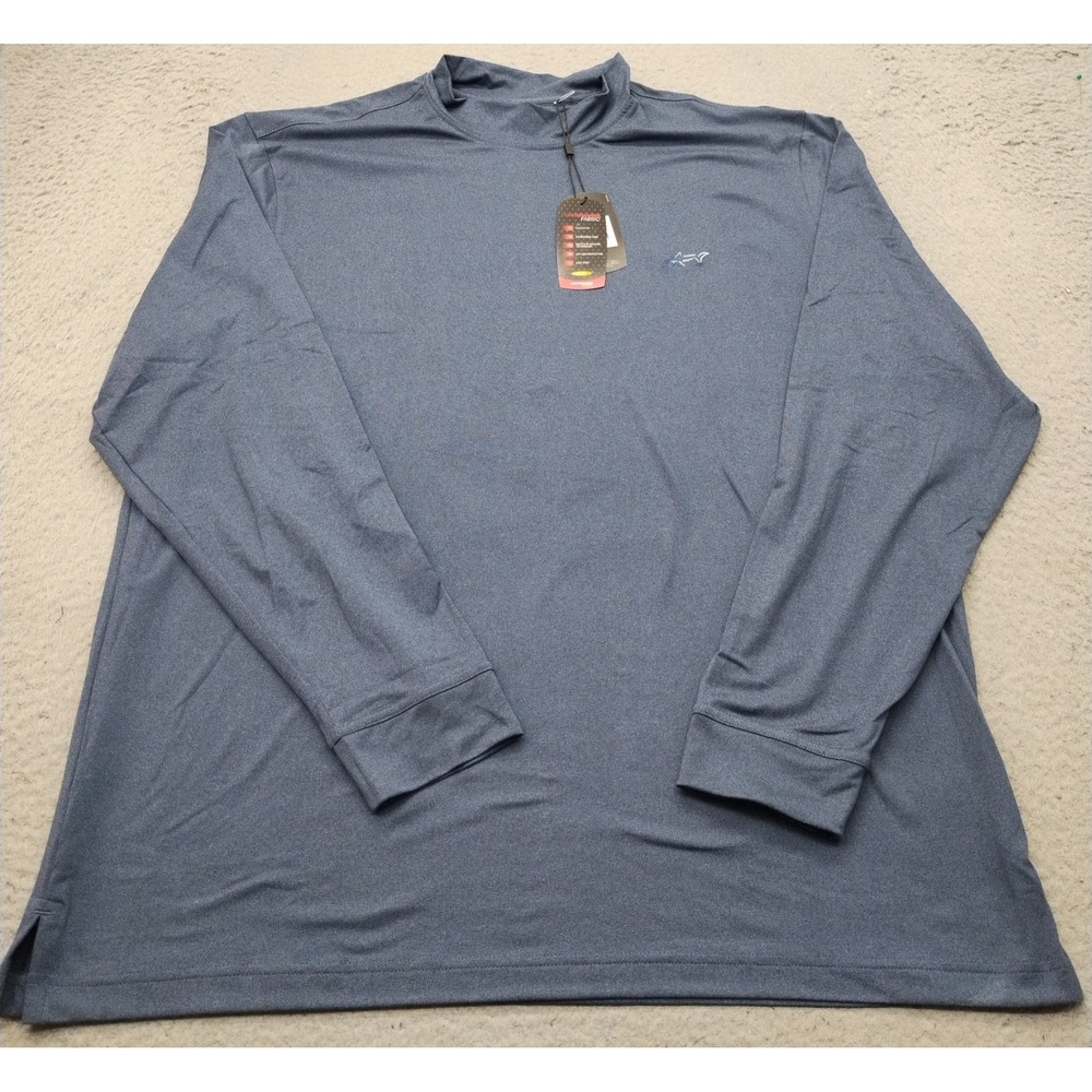 Greg Norman Golf Shirt Mens XL Blue Play-Dry Classic Stretch UPF Sun Protection